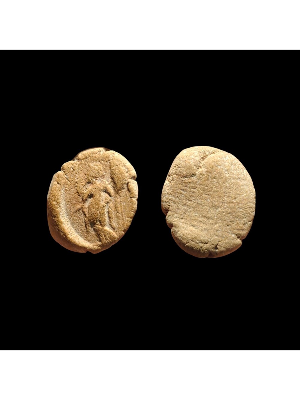 Ancient Greek Roman Circa 1st-3rd centuries AD Terracotta Clay Bullae Tessera